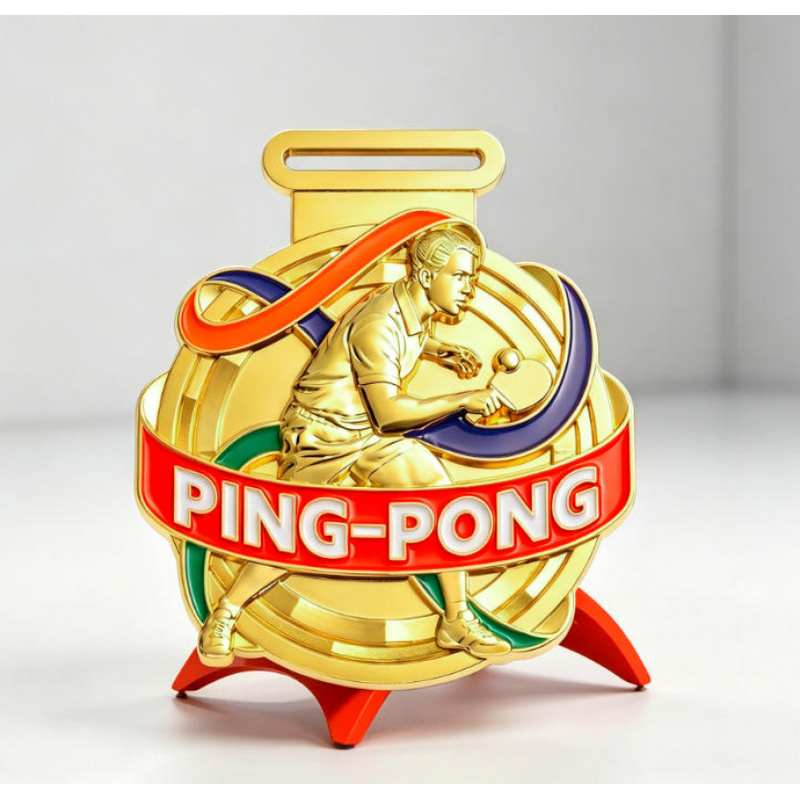 Table Tennis Logo Free - Spersonalizowane medale do tenisa stołowego na