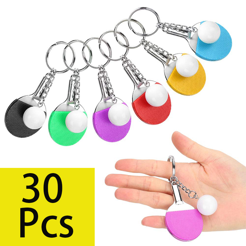 Table Tennis Keychain - 30 sztuk Mini rakieta do tenisa