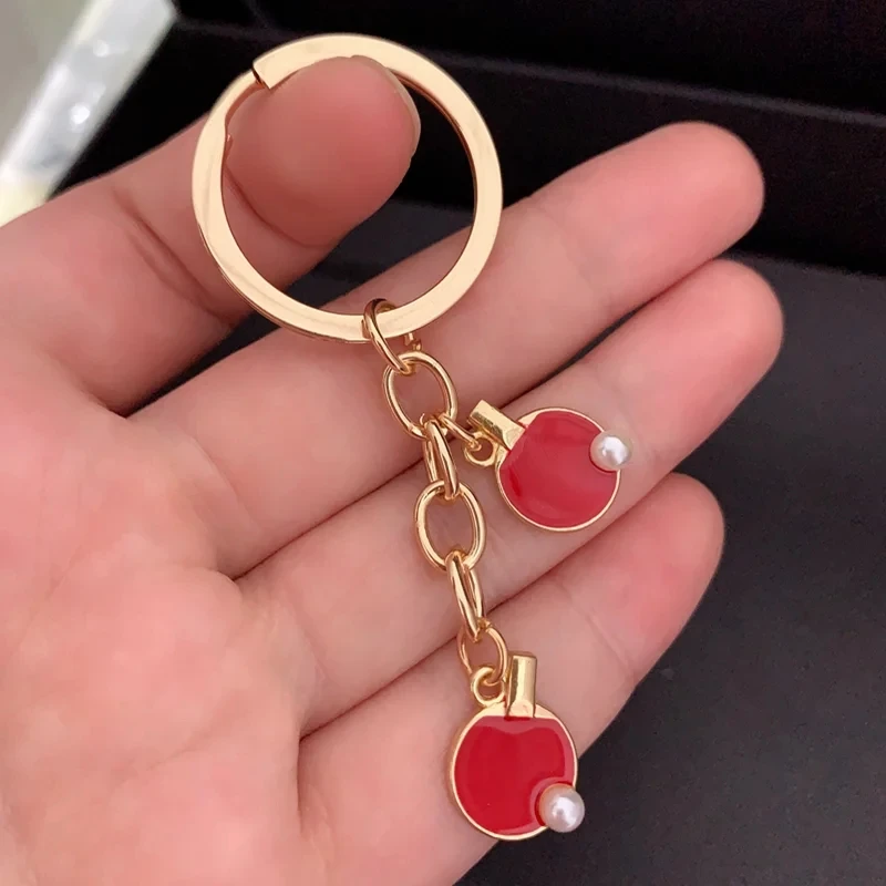 Czarny czerwony sportowy brelo – Table Tennis Keychain recenzja i cena